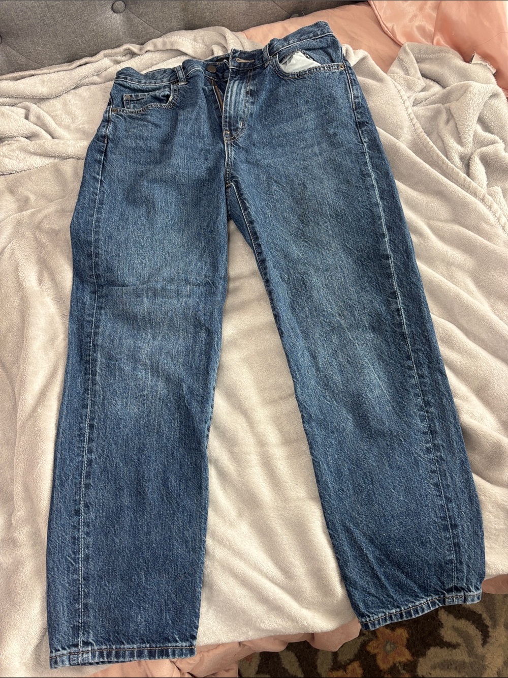 Uniqlo Women's Straight-Leg Blue Jeans